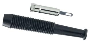Banana jack 2mm female black @ electrokit