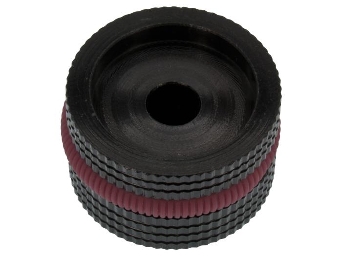 Ratt aluminium svart ø25x15.5mm @ electrokit (2 av 3)