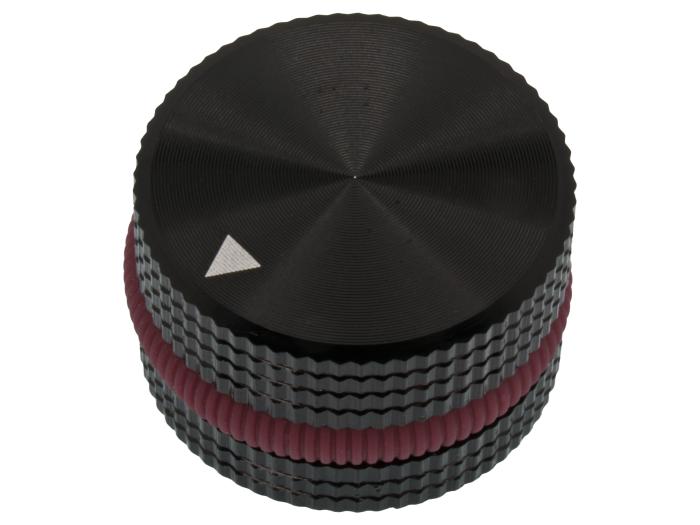 Ratt aluminium svart ø25x15.5mm @ electrokit (1 av 3)