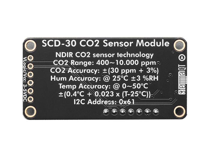 CO2-sensor I2C 400-10000ppm SCD30 - Qwiic @ electrokit (2 av 6)