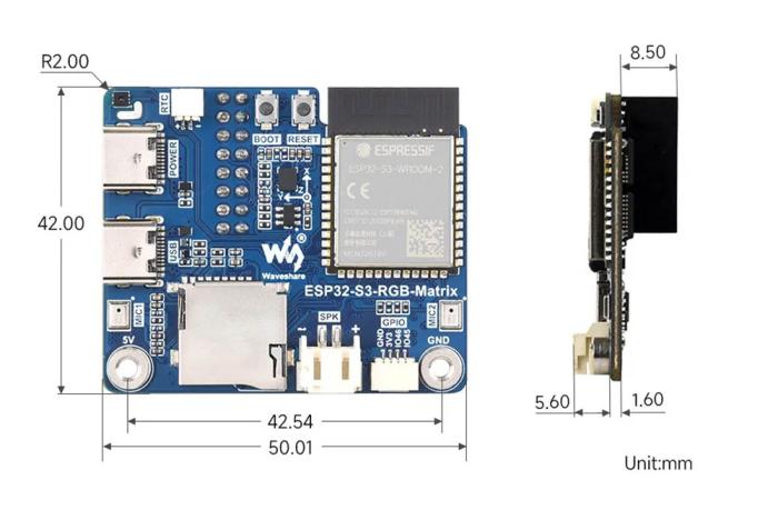 ESP32-S3 driver board för 64x64px RGB-LED-matriser @ electrokit (6 av 8)