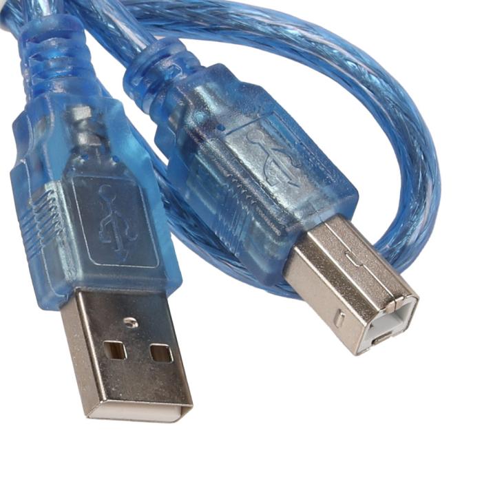 USB-kabel A-hane - B-hane 0.5m blå @ electrokit (2 av 2)