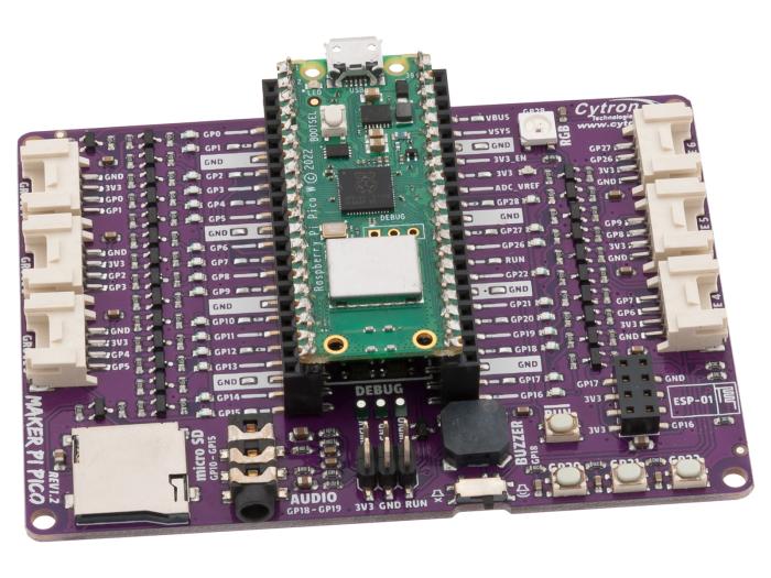Maker Pi Pico - Experimentkort för Pico 1/2 @ electrokit (8 av 8)
