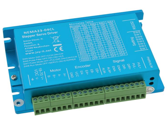 Stegmotor NEMA23 1.8° 1Nm servostyrd med controller @ electrokit (4 av 5)