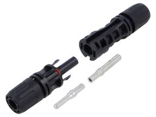 MC4 connectors 2.5-10mm2 50A - Pair for crimpning @ electrokit