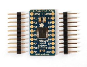 Nivåomvandlare 8 kanaler 3.3V <--> 5V dubbelriktad TXB0108 @ electrokit