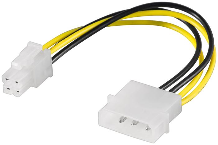 Adapterkabel Molex 4-pin till ATX12V P4 4-pin @ electrokit (1 av 1)