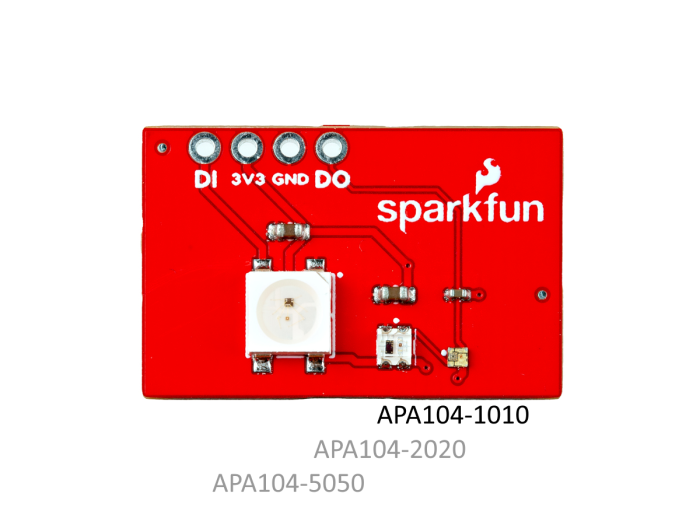 Adresserbara LED SMD1010 RGB APA104 - 20-pack @ electrokit (2 av 3)