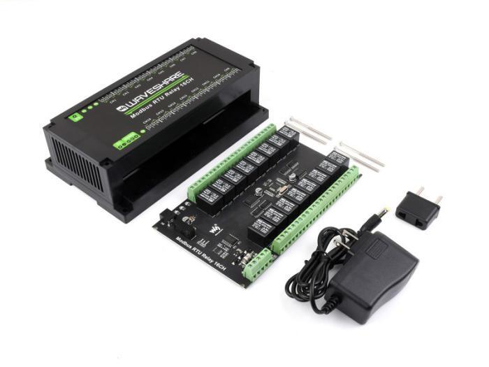 Relämodul 16-kan RS-485 / Modbus DIN-skena @ electrokit (5 av 8)
