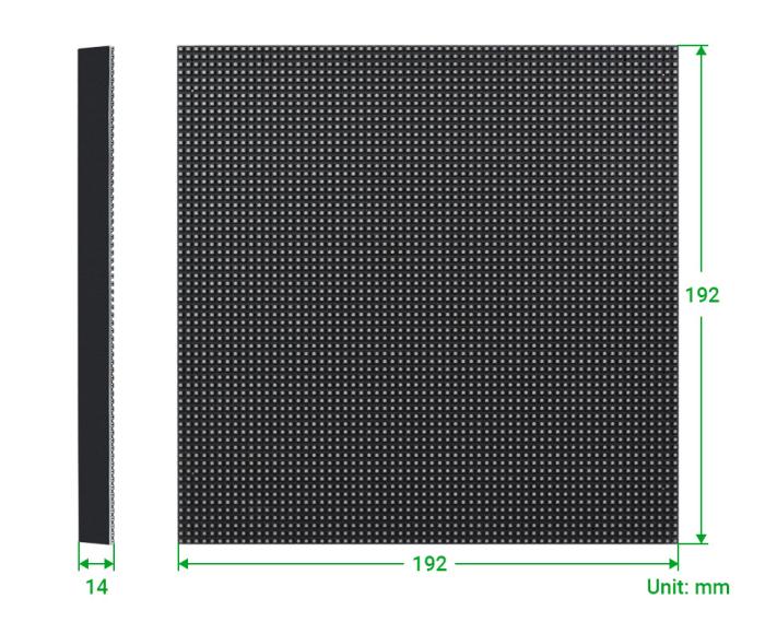 Fullfärgs-panel 3mm RGB-LED matris 64x64px 192x192mm P3 @ electrokit (7 of 9)