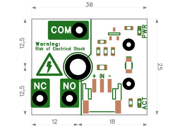 Relämodul växlande 250V/30A 5V @ electrokit (5 av 5)