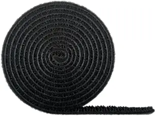 Kardborreband dubbelsidig svart 1m x 20mm @ electrokit