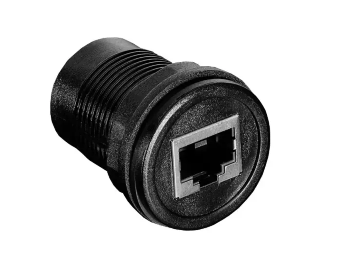RJ50 panel mount adapter female to female ø30mm @ electrokit (1 of 3)
