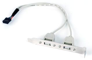 USB slot for PC - 2x USB2.0 @ electrokit