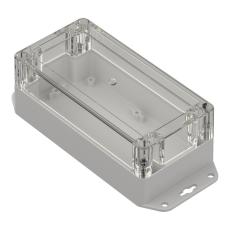 Enclosure 160x80x60mm clear lid ABS IP65 @ electrokit