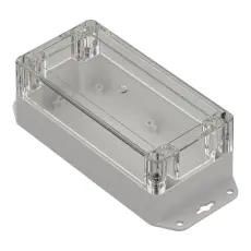 Apparatl&aring;da 160x80x60mm transp lock ABS IP65 @ electrokit