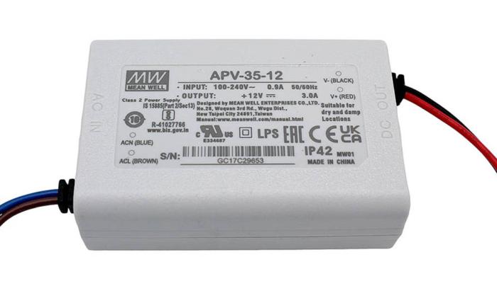 Mean Well APV-35-5 LED driver 5V 5A 25W - CV @ electrokit (2 of 2)
