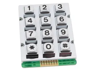 Keypad 12-buttons 3x4 matrix metal @ electrokit