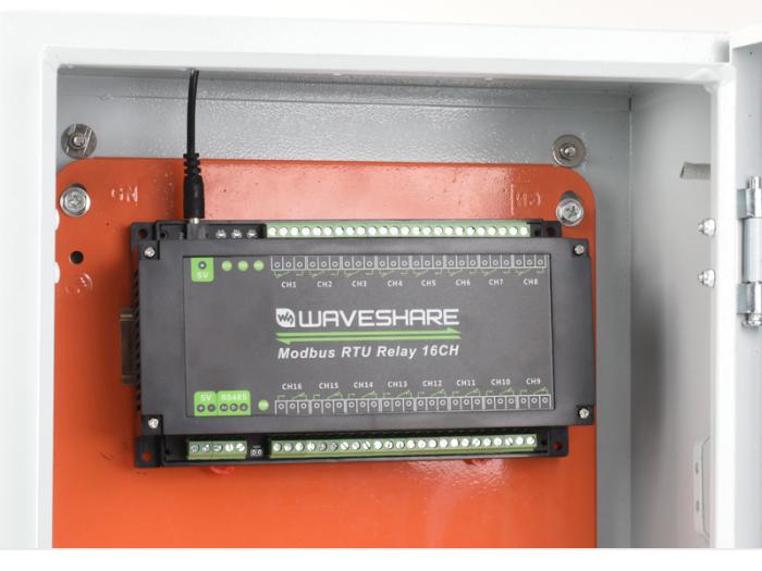 Relämodul 16-kan RS-485 / Modbus DIN-skena @ electrokit (6 av 8)