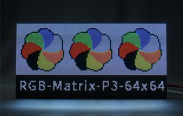 Fullfärgs-panel 3mm RGB-LED matris 64x64px 192x192mm P3 @ electrokit (8 of 9)