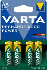 NiMH AA battery rechargeble 1.2V 2600mAh Varta 4-pack @ electrokit
