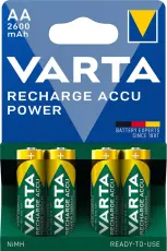 NiMH AA batteri laddbart 1.2V 2600mAh Varta 4-pack @ electrokit