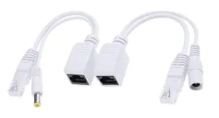 Passiv PoE kit - injektor + splitter 10/100Mbit/s @ electrokit