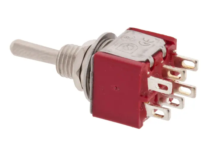 Toggle switch 2-p (on)-off-(on) solder lugs @ electrokit (2 of 2)