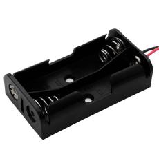 Batterihållare 2x AA kabelanslutning @ electrokit