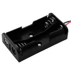 Batterihållare 2x AA kabelanslutning @ electrokit