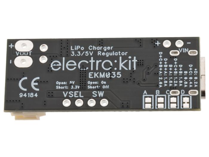 LiPo-laddarmodul och DCDC-omvandlare 3.3V/5V @ electrokit (3 av 7)