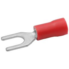 Gaffelkabelsko 4.3mm röd @ electrokit