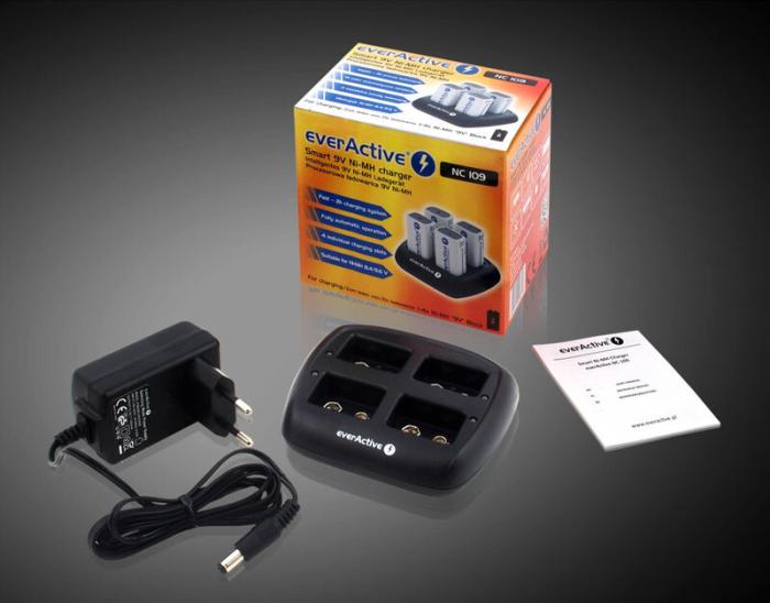 Smart batteriladdare 4x 9V everActive @ electrokit (4 av 5)