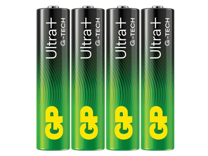AAA / LR03 alkaline battery GP Ultra Plus 4-pack @ electrokit (1 of 2)