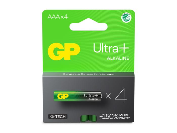 AAA / LR03 alkaline battery GP Ultra Plus 4-pack @ electrokit (2 of 2)