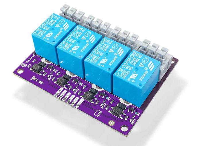 Reläkort x4 5V opto-isolerat 250VAC/10A @ electrokit (2 av 5)