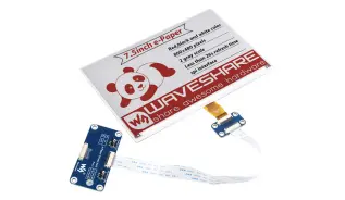 7.5" E-papper 800x480px HAT r&ouml;d/svart/vit @ electrokit