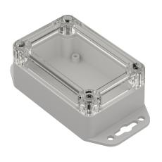 Enclosure 90x60x40mm clear lid ABS IP65 @ electrokit