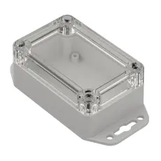 Enclosure 90x60x40mm clear lid ABS IP65 @ electrokit
