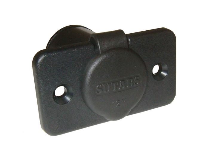 12V infällt cigg-uttag med lock och frontplatta @ electrokit (1 av 1)