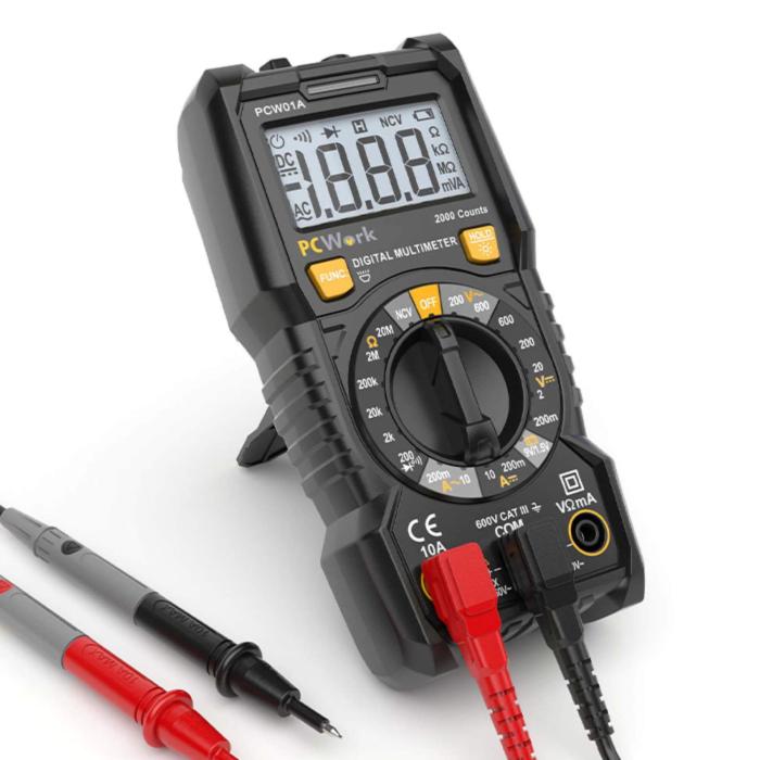 Multimeter 3 1/2 siffra manuell Cat III 600V PCW01A @ electrokit (2 av 7)