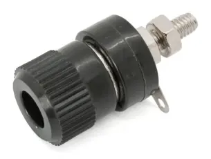 Polskruv 4mm svart 10A @ electrokit