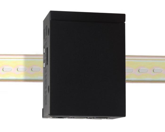 Rymlig inbyggnadslåda för Raspberry Pi 5 - svart metall @ electrokit (3 av 7)