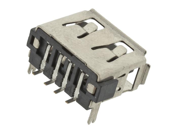 USB-A 2.0 hona PCB SMD vinklad @ electrokit (2 av 2)