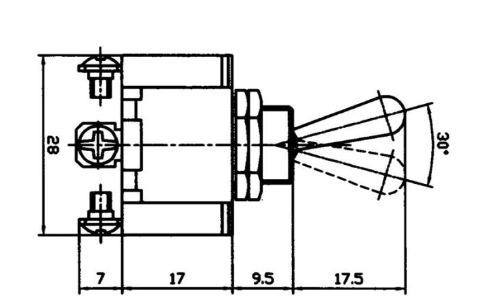 Toggle switch 1-p on-on 12/24VDC @ electrokit (2 of 2)