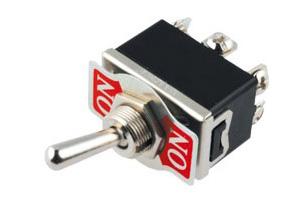 Vippomkopplare med skylt 2-pol on-on @ electrokit