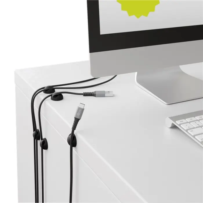 Självhäftande kabelhållare 2x svart 6-pack @ electrokit (5 av 6)