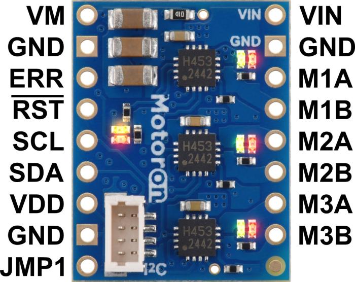 Motoron M3T453 Triple I²C Motor Controller @ electrokit (4 av 6)