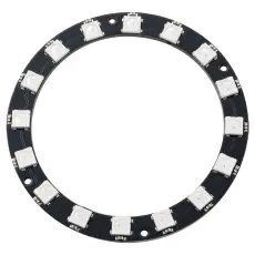 Adresserbar RGB LED-ring med 16 LED &oslash;60mm - WS2812 @ electrokit