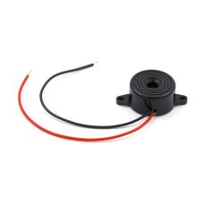 Aktiv piezosummer 85dB 3.3kHz 3-24V &oslash;23mm kabel @ electrokit